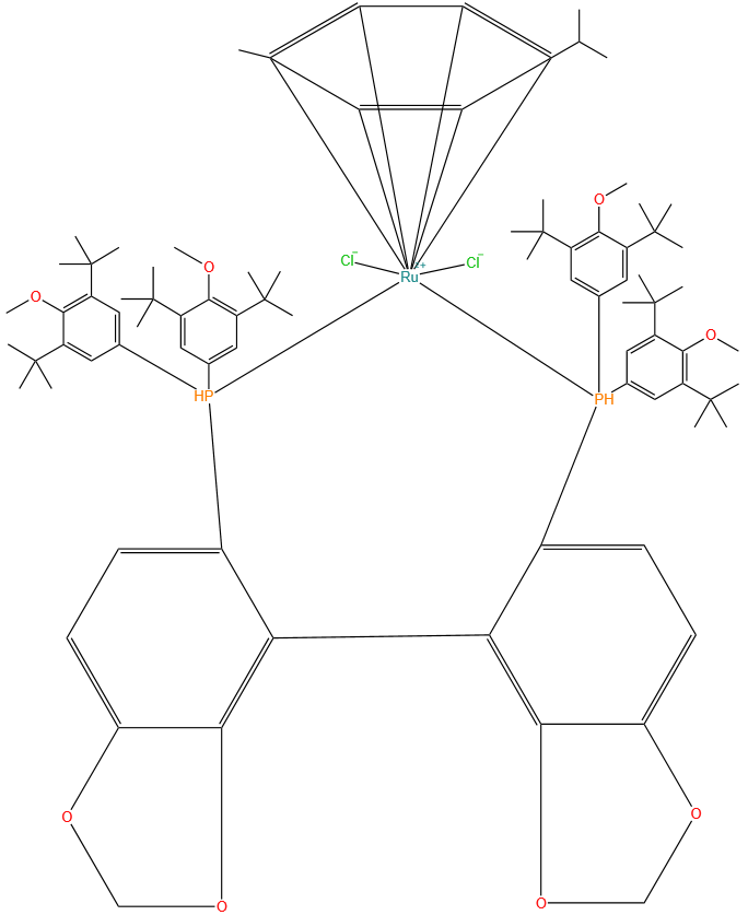 Chloro{(R)-(-)-5,5''-bis[di(3,5-di-t-butyl-4-methoxyphenyl)phosphino]-4,4''-bi-1,3-benzodioxole}(p-cymene)ruthenium(II) chloride