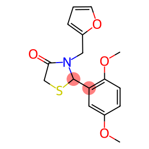 2-(2,5-dimethoxyphenyl)-3-(2-furylmethyl)-1,3-thiazolidin-4-one