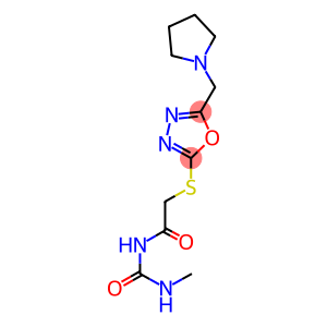 N-methyl-N'-({[5-(1-pyrrolidinylmethyl)-1,3,4-oxadiazol-2-yl]sulfanyl}acetyl)urea