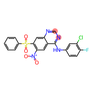 7-苯磺酰基-N-(3-氯-4-氟苯基)-6-硝基-4-氨基喹唑啉