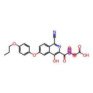 Glycine,  N-[[1-cyano-4-hydroxy-6-(4-propoxyphenoxy)-3-isoquinolinyl]carbonyl]-