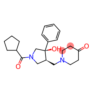 4-Piperidinone, 1-[[(3S,4R)-1-(cyclopentylcarbonyl)-4-hydroxy-4-phenyl-3-pyrrolidinyl]methyl]-