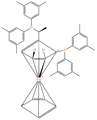 Ferrocene, 1-[bis(3,5-dimethylphenyl)phosphino]-2-[(1S)-1-[bis(3,5-dimethylphenyl)phosphino]ethyl]-, (1R)-