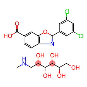 6-carboxy-2-(3,5-dichlorophenyl)-benzoxazole meglumine