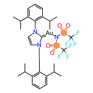[1,3-Bis[2,6-bis(1-methylethyl)phenyl]-1,3-dihydro-2H-imidazol-2-ylidene][1,1,1-trifluoro-N-[(trifluoromethyl)sulfonyl]methanesulfonamidato-κN]gold