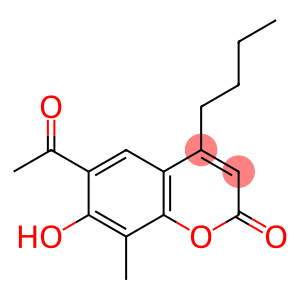 4-丁基-6-乙酰-7-羟基-8-甲基-苯并吡喃-2-酮
