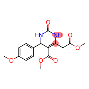 4-Pyrimidineacetic acid, 1,2,3,6-tetrahydro-5-(methoxycarbonyl)-6-(4-methoxyphenyl)-2-oxo-, methyl ester