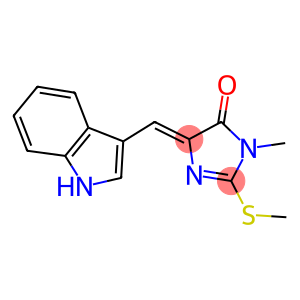 5-(1H-indol-3-ylmethylene)-3-methyl-2-(methylsulfanyl)-3,5-dihydro-4H-imidazol-4-one