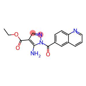 ETHYL 5-AMINO-1-(6-QUINOLINYLCARBONYL)-1H-PYRAZOLE-4-CARBOXYLATE