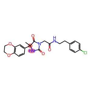 1-Imidazolidineacetamide, N-[2-(4-chlorophenyl)ethyl]-4-(2,3-dihydro-1,4-benzodioxin-6-yl)-4-methyl-2,5-dioxo-