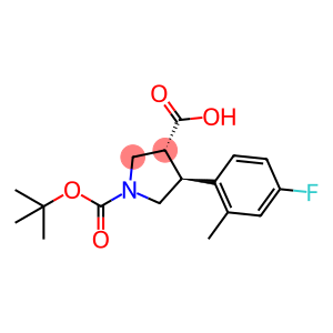(3R,4S)-4-(4-fluoro-2-methylphenyl)-1-[(2-methylpropan-2-yl)oxycarbonyl]pyrrolidine-3-carboxylic acid