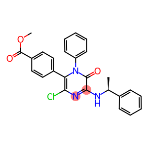 methyl 4-{3-chloro-6-oxo-1-phenyl-5-[(1-phenylethyl)amino]-1,6-dihydro-2-pyrazinyl}benzoate