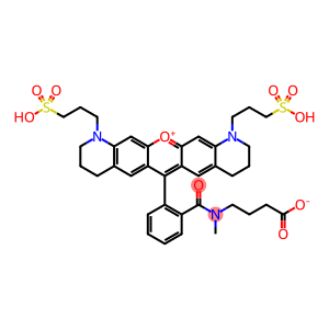 4-(2-(1,11-Bis(3-sulfopropyl)-1,2,3,4,8,9,10,11-octahydropyrano[3,2-g:5,6-g']diquinolin-13-ium-6-yl)-N-methylbenzamido)butanoate triethylamine salt