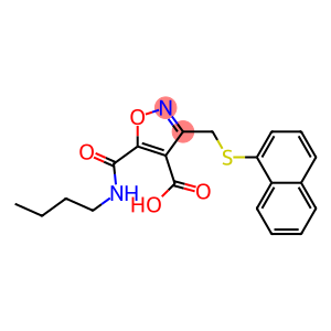 4-Isoxazolecarboxylic  acid,  5-[(butylamino)carbonyl]-3-[(1-naphthalenylthio)methyl]-