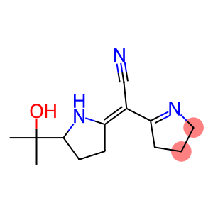 2H-Pyrrole-5-acetonitrile,  3,4-dihydro--alpha--[5-(1-hydroxy-1-methylethyl)-2-pyrrolidinylidene]-,  (-alpha-Z)-
