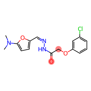 Acetic  acid,  2-(3-chlorophenoxy)-,  (2Z)-2-[[5-(dimethylamino)-2-furanyl]methylene]hydrazide