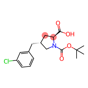 (2S,4R)-1-(叔丁氧基羰基)-4-(3-氯苄基)吡咯烷-2-羧酸