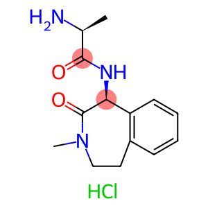 Propanamide, 2-amino-N-[(1S)-2,3,4,5-tetrahydro-3-methyl-2-oxo-1H-3-benzazepin-1-yl]-, hydrochloride (1:1), (2S)-