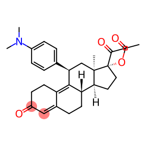 17α-acetoxy-11β-(4-dimethylaminophenyl)-13α-methyl-18,19-dinor-pregna-4,9-diene-3,20-dione