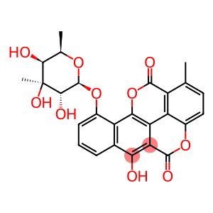 10-[(3-C-Methyl-6-deoxy-β-D-galactopyranosyl)oxy]-6-hydroxy-1-methylbenzo[h][1]benzopyrano[5,4,3-cde][1]benzopyran-5,12-dione