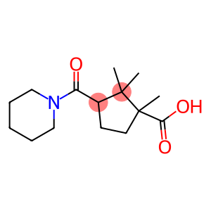 1,2,2-TRIMETHYL-3-(PIPERIDINE-1-CARBONYL)-CYCLOPENTANECARBOXYLIC ACID