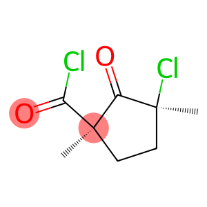 Cyclopentanecarbonyl chloride, 3-chloro-1,3-dimethyl-2-oxo-, trans- (9CI)