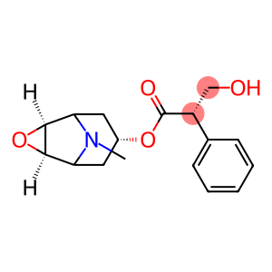 3-Oxa-9-azatricyclo(3.3.1.o(sup 2,4))nonan-7-ol, 9-methyl-, tropate (ester)