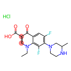 1-Ethyl-6,8-difluoro-1,4-dihydro-7-(3-methyl-1-piperazinyl)-4-oxo-3-quinolinecarboxylic acid hydrochloride