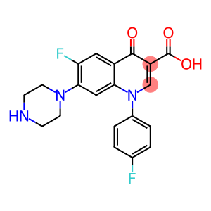 3-quinolinecarboxylic acid, 6-fluoro-1-(4-fluorophenyl)-1,4-dihydro-4-oxo-7-(1-piperazinyl)-