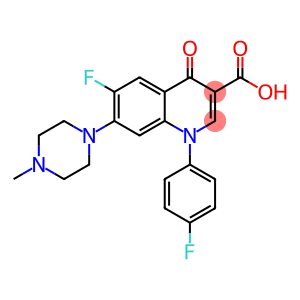 6-氟-1-(4-氟苯基)-7-(4-甲基哌嗪-1-基)-4-氧代-1,4-二氢3-喹啉羧酸