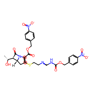 (5R,6S)-4-Nitrobenzyl-3-[[2-[[[[[(4-nitrophenyl)methoxy]carbonyl]amino]methylene]amino]ethyl]thio]-6-[(1R)-1-hydroxyethyl]-7-oxo-1-azabicyclo[3,2,0]hept-2-ene-2-carboxylate