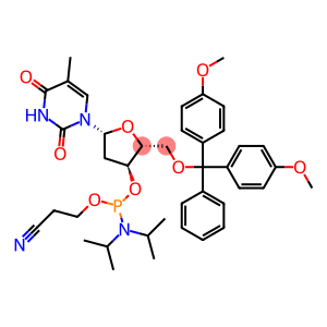5'-Dimethoxytrityl-3'-deoxythymidine 2'-[(2-cyanoethyl)-(N,N-diisopropyl)]-phosphoramidite
