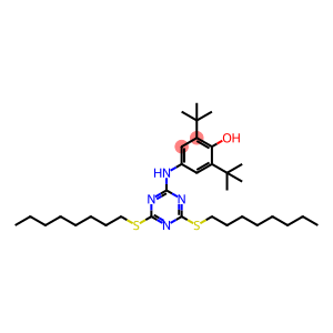 Phenol, 4-((4,6-bis(octylthio)-s-triazin-2-yl)amino)-2,6-di-tert-butyl-(8CI)