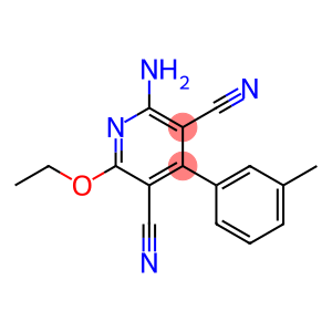 2-amino-6-ethoxy-4-(3-methylphenyl)pyridine-3,5-dicarbonitrile