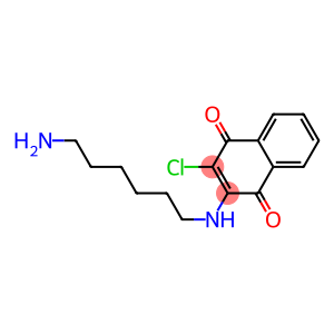 2-[(6-aminohexyl)amino]-3-chloro-1,4-dihydronaphthalene-1,4-dione