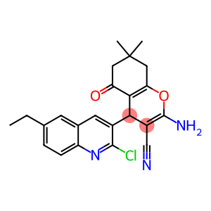 2-amino-4-(2-chloro-6-ethylquinolin-3-yl)-7,7-dimethyl-5-oxo-5,6,7,8-tetrahydro-4H-chromene-3-carbonitrile