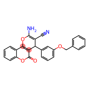 2-amino-4-[3-(benzyloxy)phenyl]-5-oxo-4H,5H-pyrano[3,2-c]chromene-3-carbonitrile