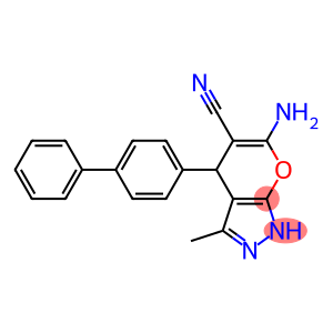 6-amino-4-[1,1'-biphenyl]-4-yl-3-methyl-1,4-dihydropyrano[2,3-c]pyrazole-5-carbonitrile