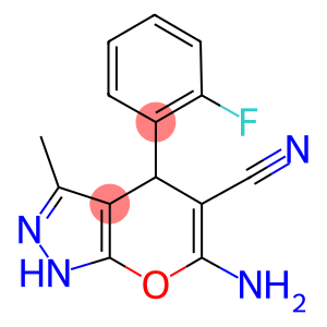 6-AMINO-4-(2-FLUOROPHENYL)-3-METHYL-4H-PYRANO[3,2-D]PYRAZOLE-5-CARBONITRILE