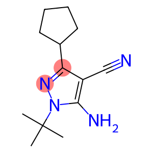 5-amino-1-tert-butyl-3-cyclopentyl-1H-pyrazole-4-carbonitrile