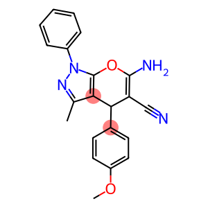 6-AMINO-4-(4-METHOXYPHENYL)-3-METHYL-1-PHENYL-1,4-DIHYDROPYRANO[2,3-C]PYRAZOLE-5-CARBONITRILE