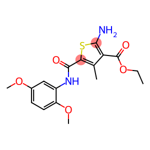2-AMINO-5-(2,5-DIMETHOXY-PHENYLCARBAMOYL)-4-METHYL-THIOPHENE-3-CARBOXYLIC ACID ETHYL ESTER