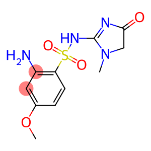 2-amino-4-methoxy-N-(1-methyl-4-oxo-4,5-dihydro-1H-imidazol-2-yl)benzene-1-sulfonamide