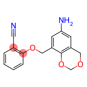 2-[(6-amino-2,4-dihydro-1,3-benzodioxin-8-yl)methoxy]benzonitrile