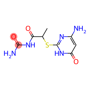 {2-[(4-amino-6-oxo-1,6-dihydropyrimidin-2-yl)sulfanyl]propanoyl}urea