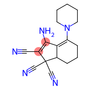 3-Amino-4-piperidin-1-yl-5,6,7,7a-tetrahydro-indene-1,1,2-tricarbonitrile