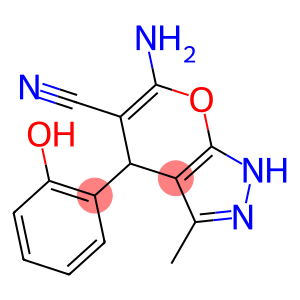 6-AMINO-4-(2-HYDROXYPHENYL)-3-METHYL-1,4-DIHYDROPYRANO[2,3-C]PYRAZOLE-5-CARBONITRILE