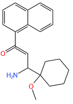 3-AMINO-3-(1-METHOXY-CYCLOHEXYL)-1-NAPHTHALEN-1-YL-PROPENONE
