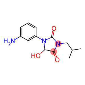 1-(3-aminophenyl)-5-hydroxy-3-(2-methylpropyl)imidazolidine-2,4-dione