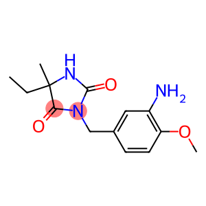 3-[(3-amino-4-methoxyphenyl)methyl]-5-ethyl-5-methylimidazolidine-2,4-dione